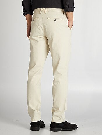 Slim-fit chino van keperstof