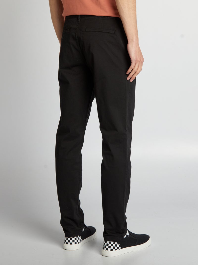 Slim-fit chino zwart - Kiabi