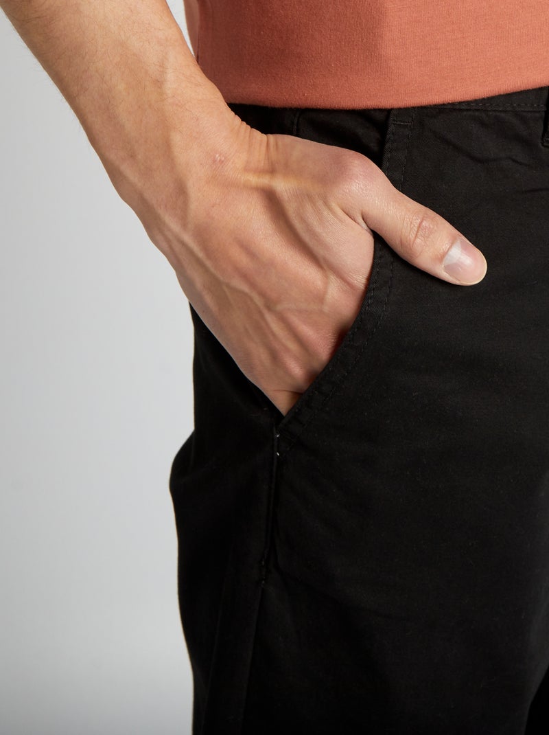 Slim-fit chino zwart - Kiabi