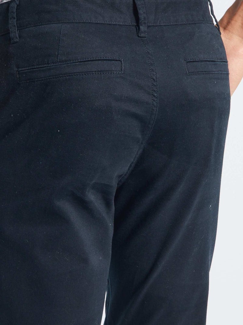 Slim-fit chino zwart - Kiabi