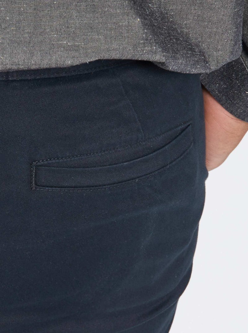 Slim-fit chinobroek L30 zwart - Kiabi