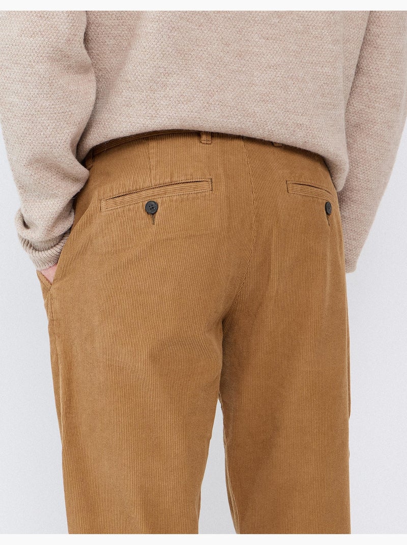 Slim-fit chinobroek, mo fashion Bruin - Kiabi