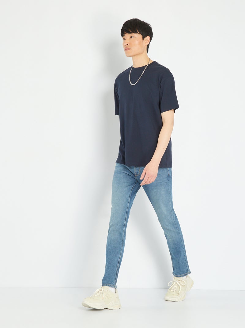 Slim-fit denim broek - L30 BLAUW - Kiabi