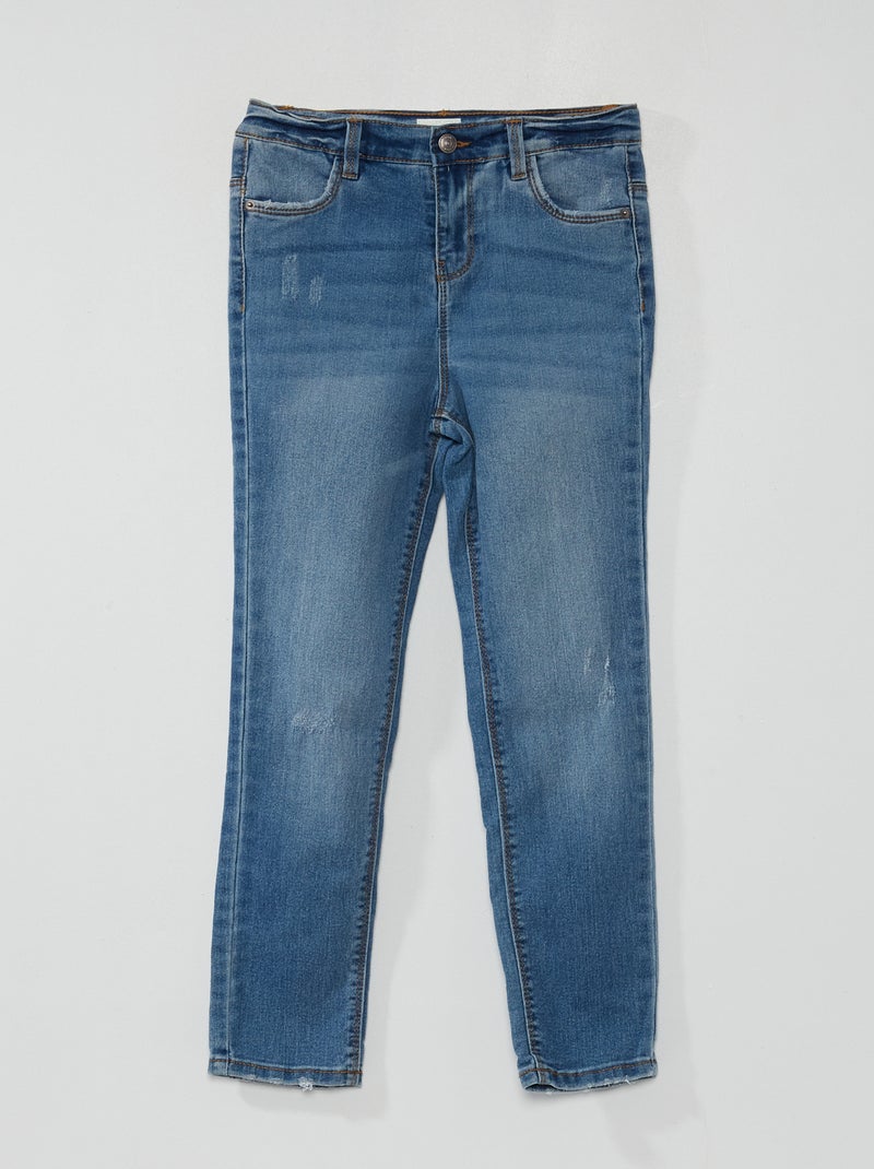 Slim-fit denim broek BLAUW - Kiabi