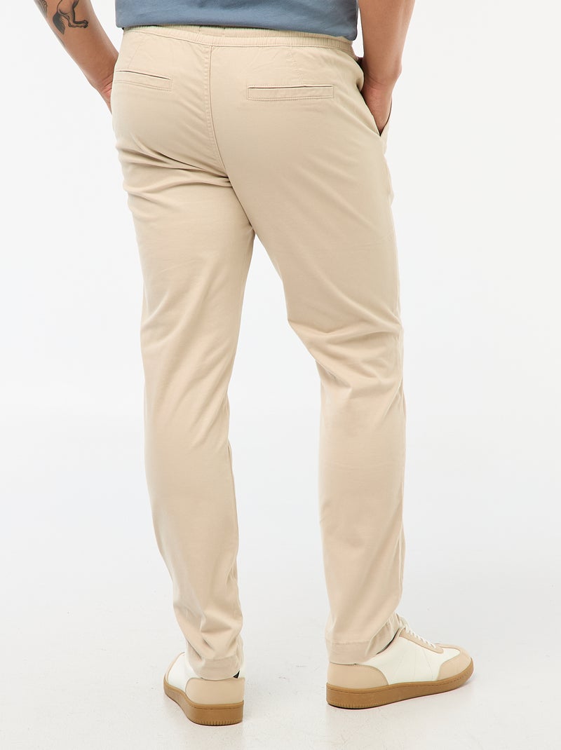 Slim-fit effen joggingbroek Grijs - Kiabi