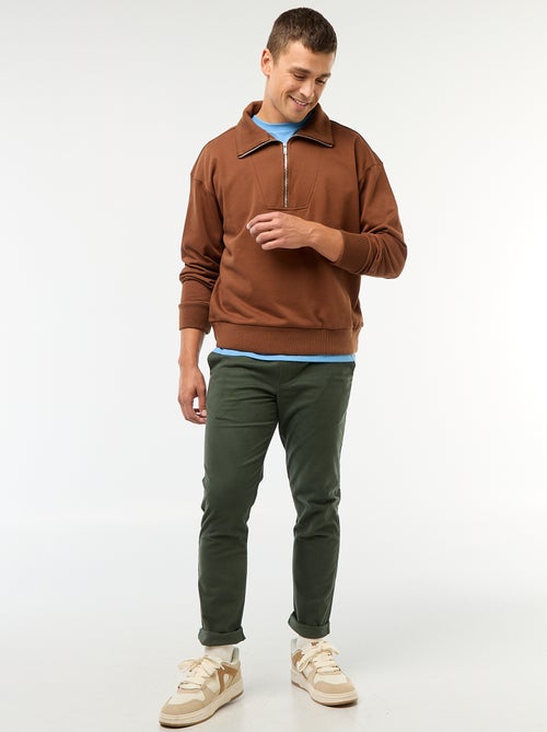 Slim-fit effen joggingbroek - Kiabi