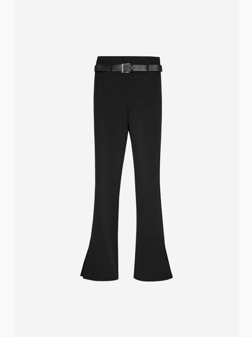 Slim fit flare broek met ceintuur dilvin - Kiabi