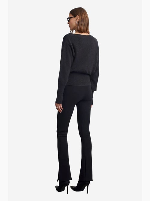 Slim fit flare broek met ceintuur dilvin - Kiabi
