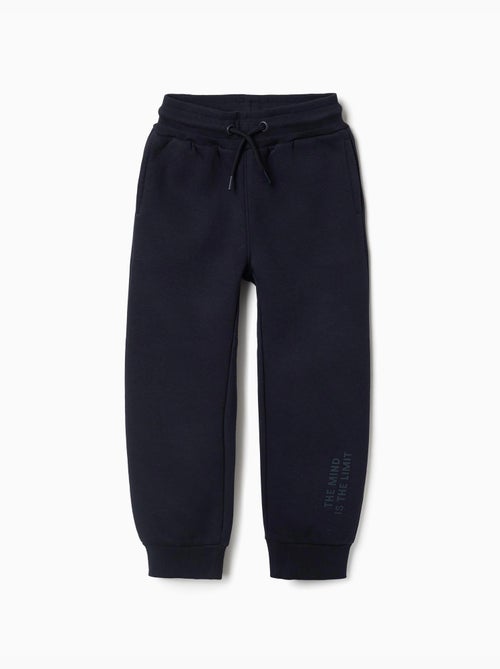 Slim fit geborstelde joggers met print - Kiabi