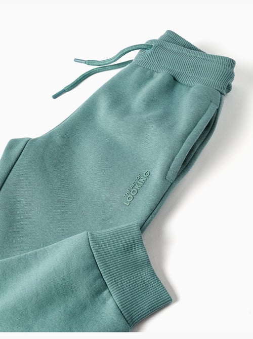 Slim fit geborstelde joggers met print - Kiabi