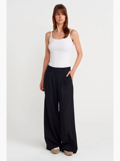 Slim fit geribde katoenen camitop dilvin - Kiabi