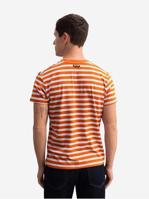 Slim-fit gestreept t-shirt met ronde hals giesto - Kiabi Slim-fit gestreept t-shirt met ronde hals giesto - Kiabi