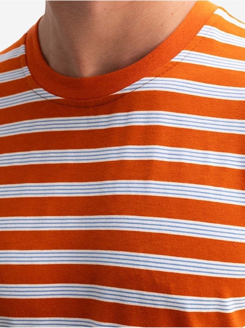 Slim-fit gestreept t-shirt met ronde hals giesto - Kiabi Slim-fit gestreept t-shirt met ronde hals giesto - Kiabi