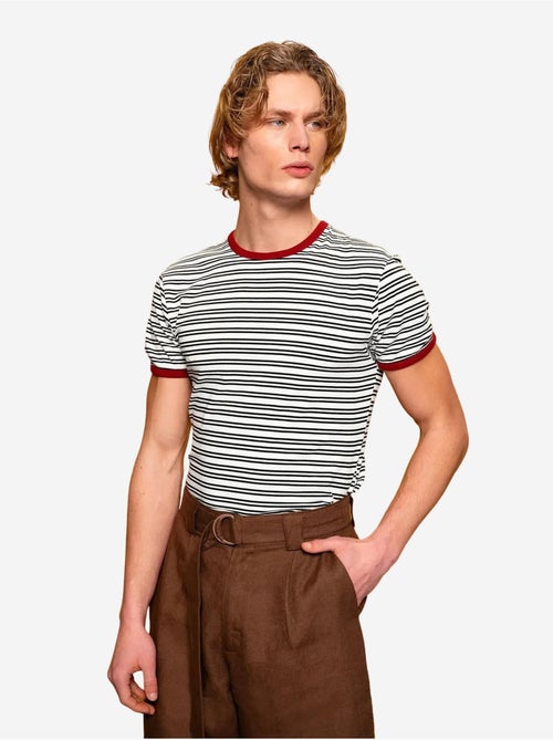 Slim fit gestreept t-shirt met ronde hals giesto - Kiabi Slim fit gestreept t-shirt met ronde hals giesto - Kiabi