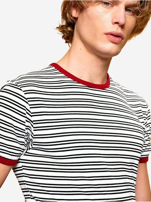 Slim fit gestreept t-shirt met ronde hals giesto - Kiabi Slim fit gestreept t-shirt met ronde hals giesto - Kiabi