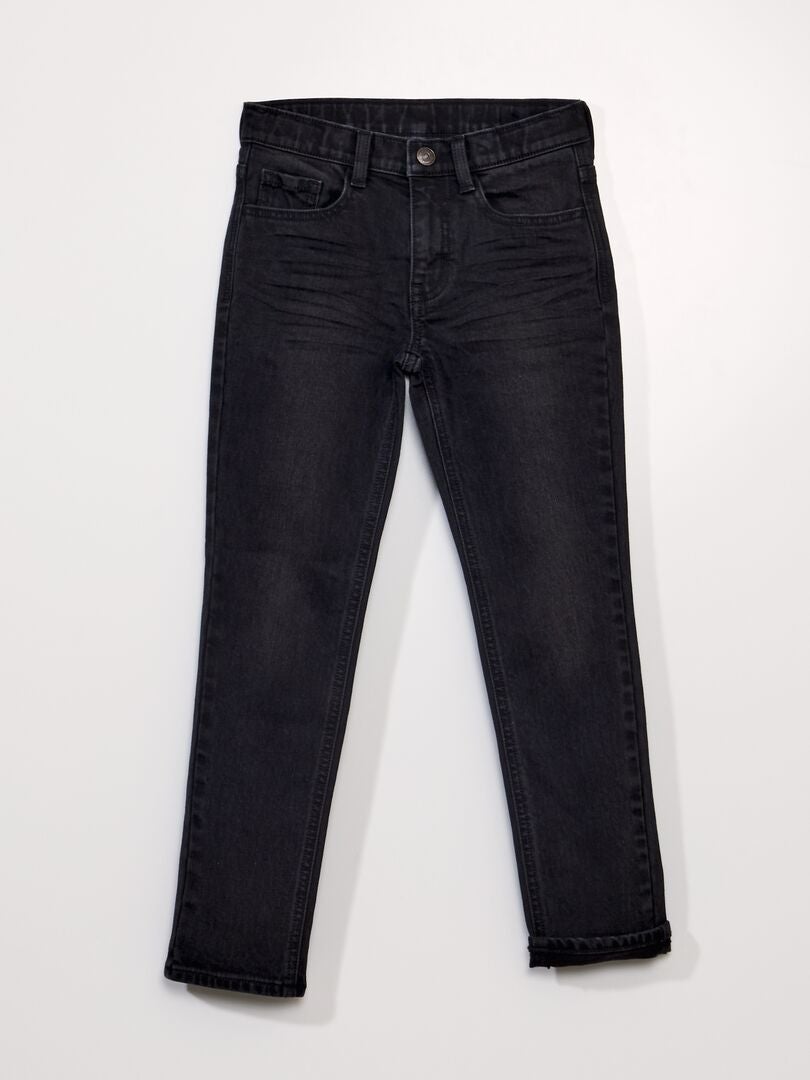 Slim-fit jeans - 5 zakken ZWART - Kiabi