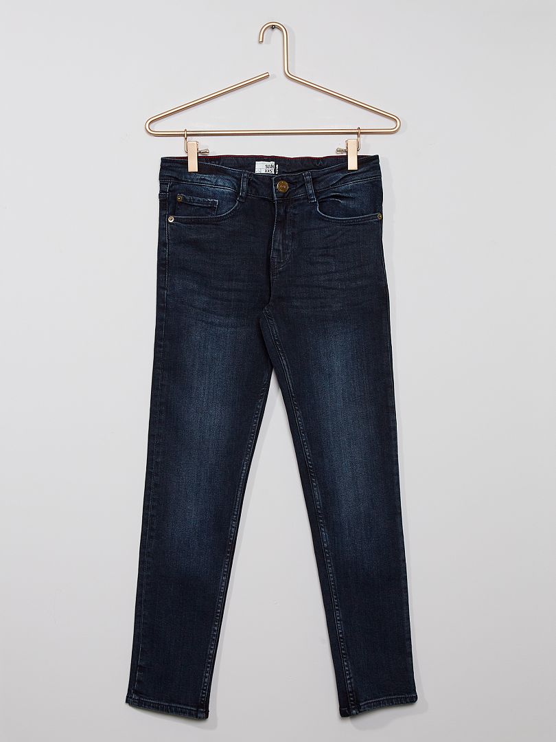 Slim-fit jeans blauw zwart - Kiabi
