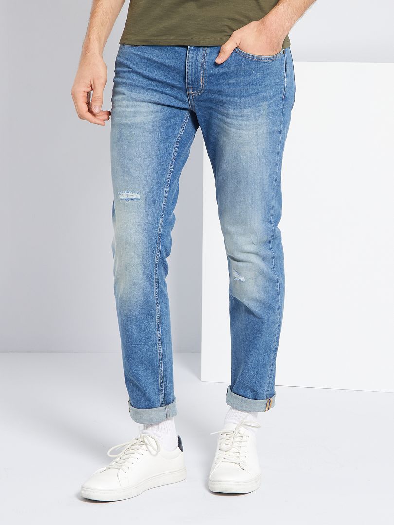 Slim-fit jeans L30 BLAUW - Kiabi
