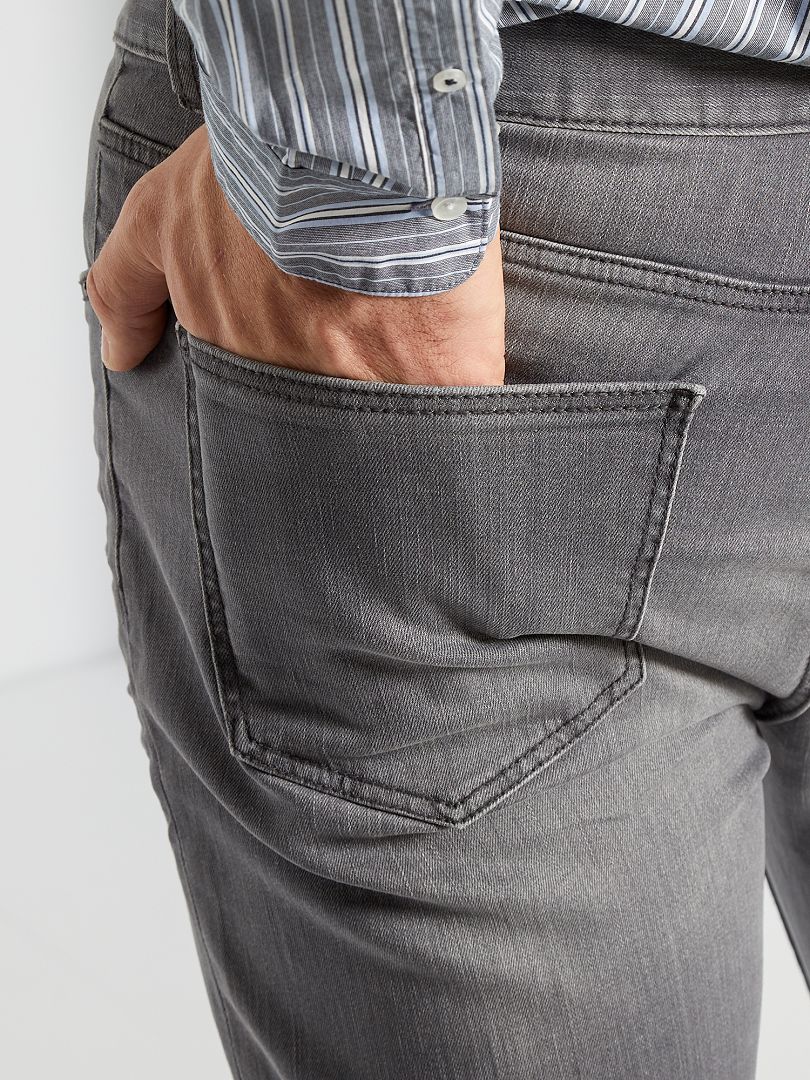 amplitude Kano dek Slim-fit jeans L38 +1m95 - grijs - Kiabi - 22.00€