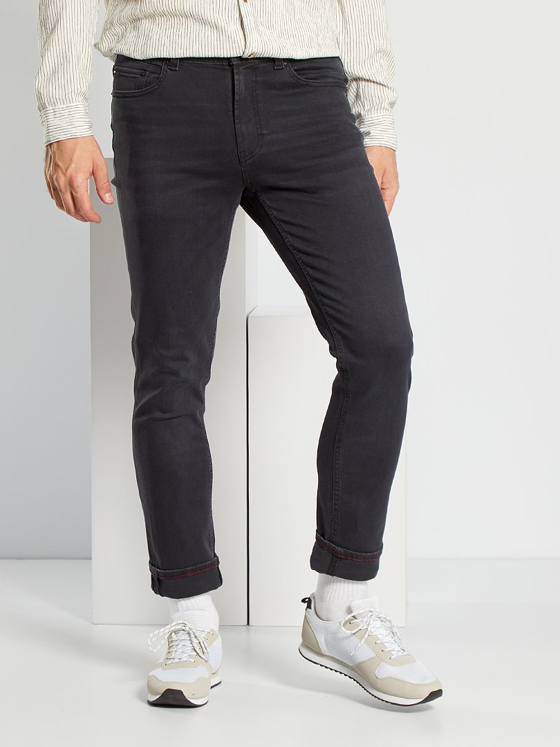 Slim-fit jeans L38 +1m95 GRIJS - Kiabi