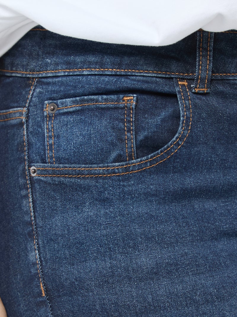 Slim-fit jeans met hoge taille - L28 BLAUW - Kiabi