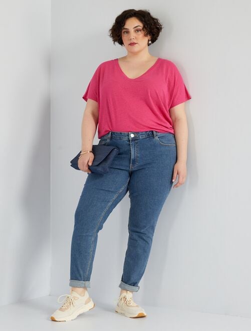 Slim-fit jeans met hoge taille - L28 - Kiabi