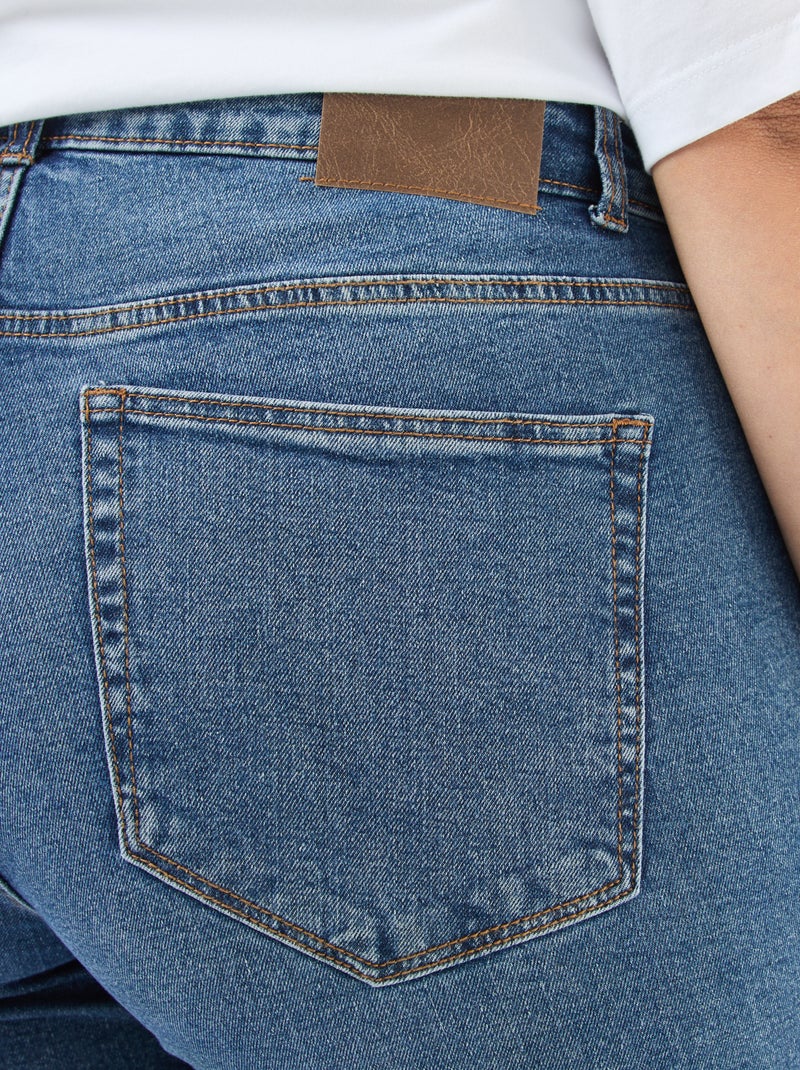 Slim-fit jeans met hoge taille - L28 BLAUW - Kiabi