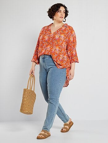 Slim-fit jeans met hoge taille - L28