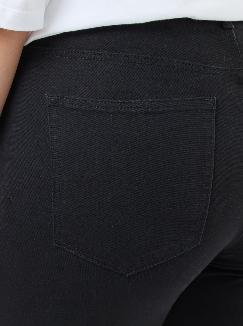 Slim-fit jeans met hoge taille - L28 ZWART - Kiabi