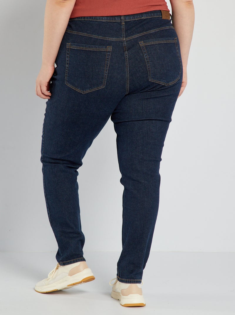 Slim-fit jeans met hoge taille - L32 BLAUW - Kiabi