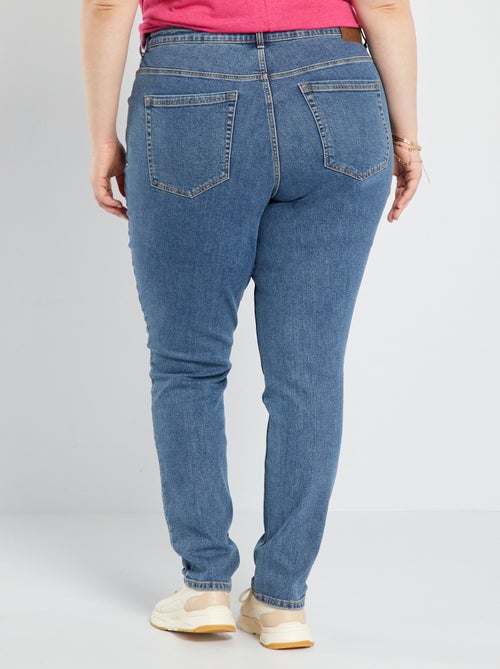 Slim-fit jeans met hoge taille - L32 - Kiabi