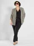 Slim-fit jeans met hoge taille - L32 ZWART - Kiabi
