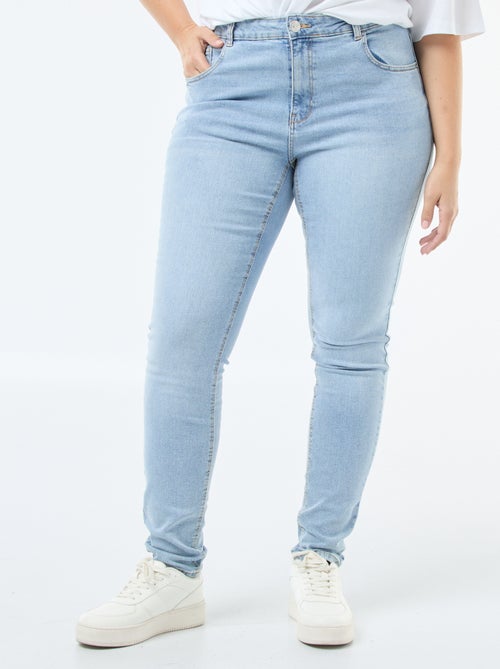 Slim-fit jeans met hoge taille - L34 - Kiabi