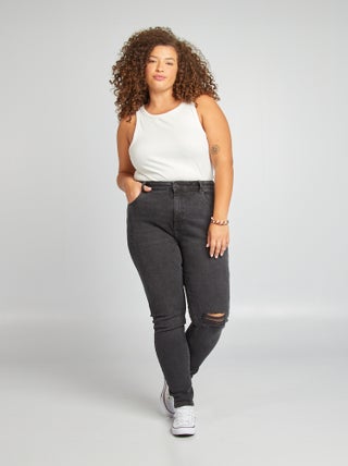 Slim-fit jeans met hoge taille