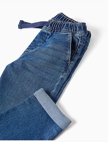 Slim fit jeans met trekkoord