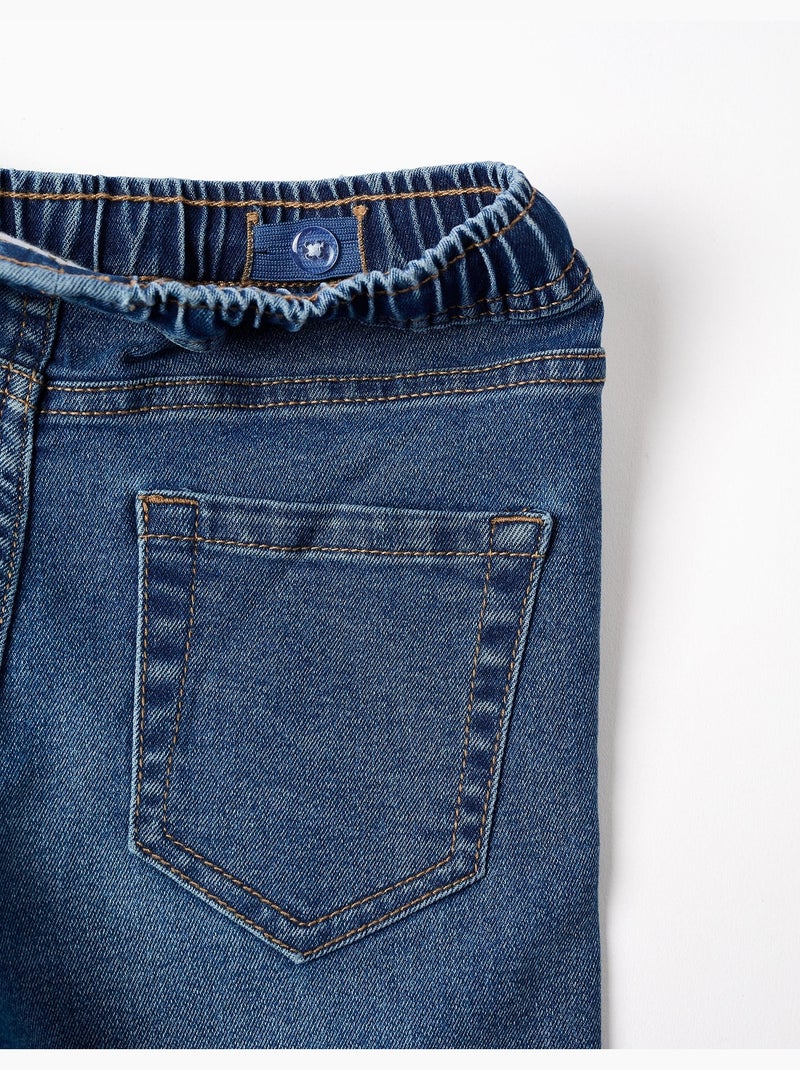 Slim fit jeans met trekkoord Blauw Blauw - Kiabi