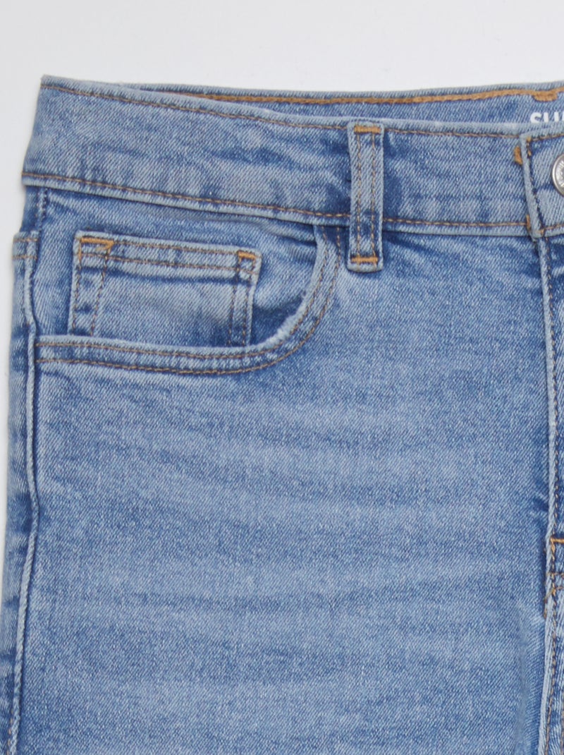 Slim-fit jeans met verstelbare taille BLAUW - Kiabi
