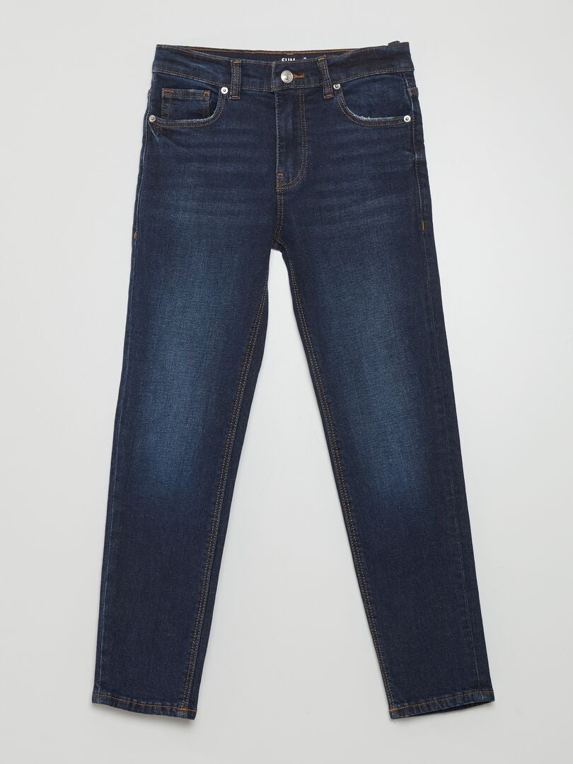 Slim-fit jeans met verstelbare taille BLAUW - Kiabi