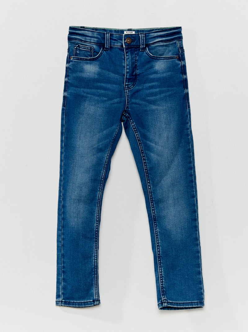Slim-fit jeans met verstelbare taille BLAUW - Kiabi