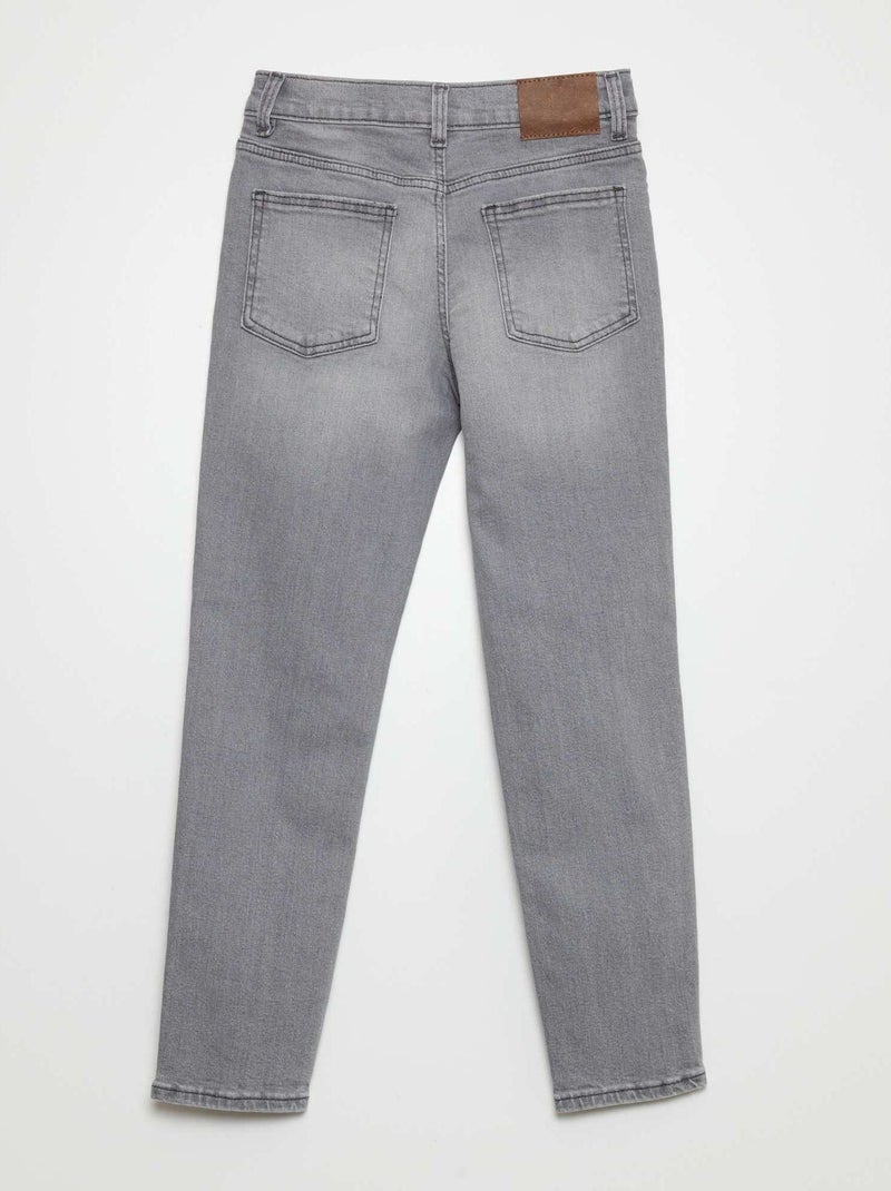 Slim-fit jeans met verstelbare taille GRIJS - Kiabi