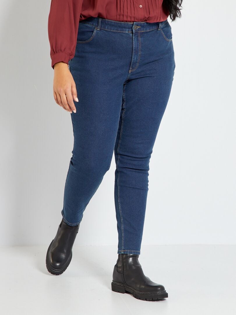 Slim-fit jeans van stretchdenim BLAUW - Kiabi