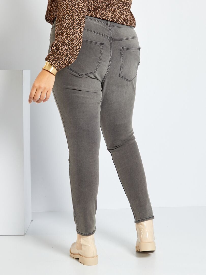 Slim-fit jeans van stretchdenim GRIJS - Kiabi