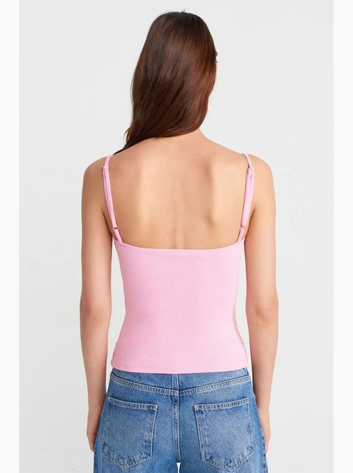 Slim fit kanten gebreide camitop dilvin - Kiabi Slim fit kanten gebreide camitop dilvin - Kiabi