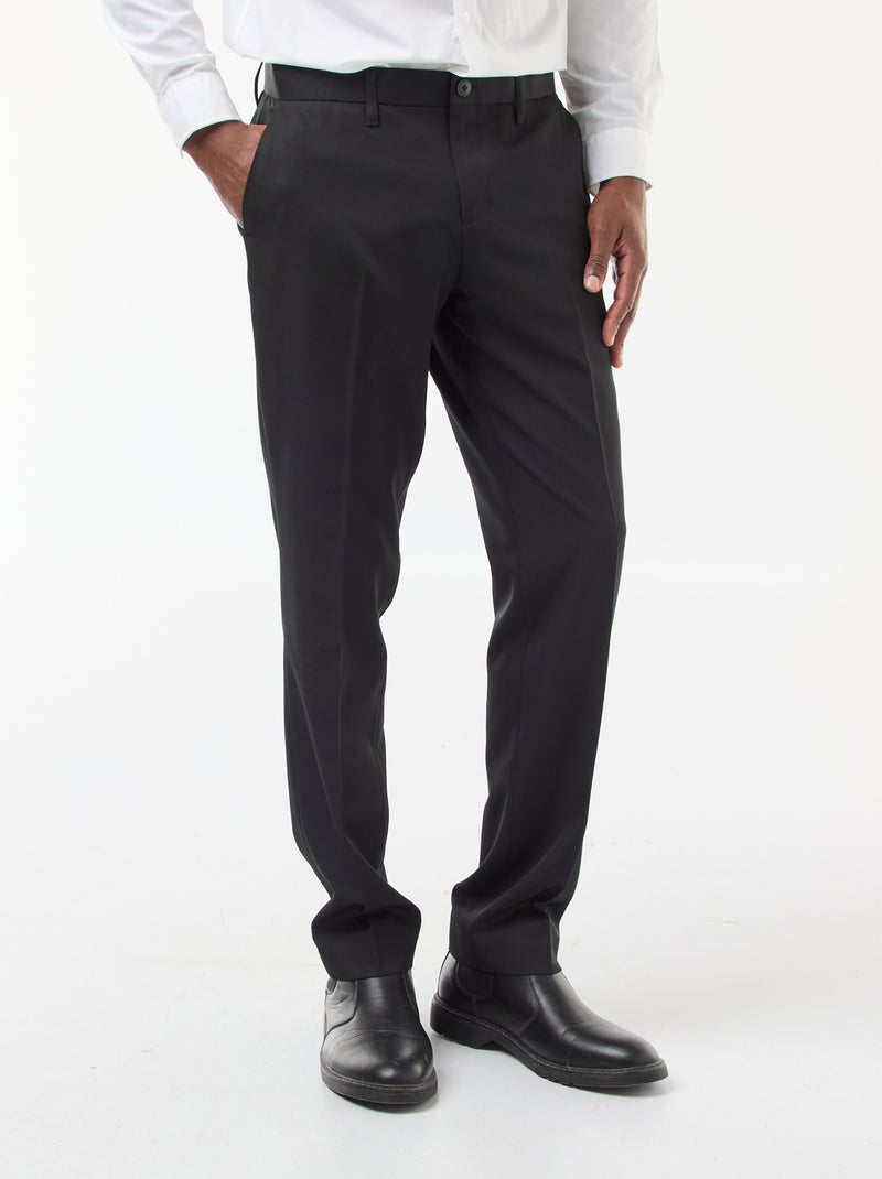 Slim-fit kostuumbroek zwart - Kiabi