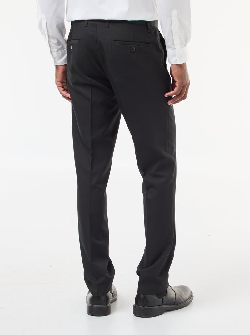 Slim-fit kostuumbroek zwart - Kiabi