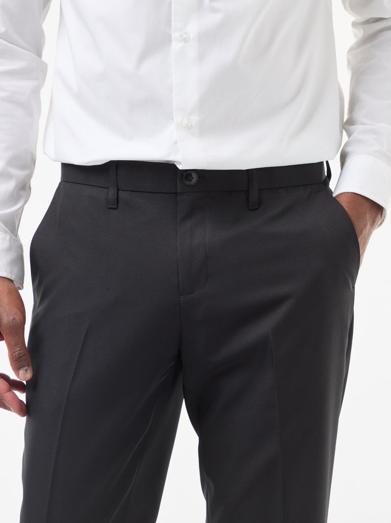 Slim-fit kostuumbroek zwart - Kiabi