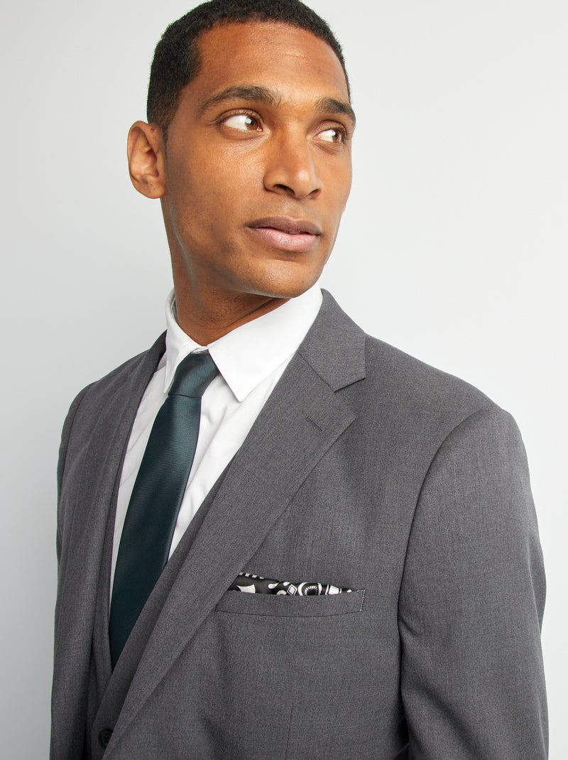 Slim fit-kostuumjas voor heren GRIJS - Kiabi