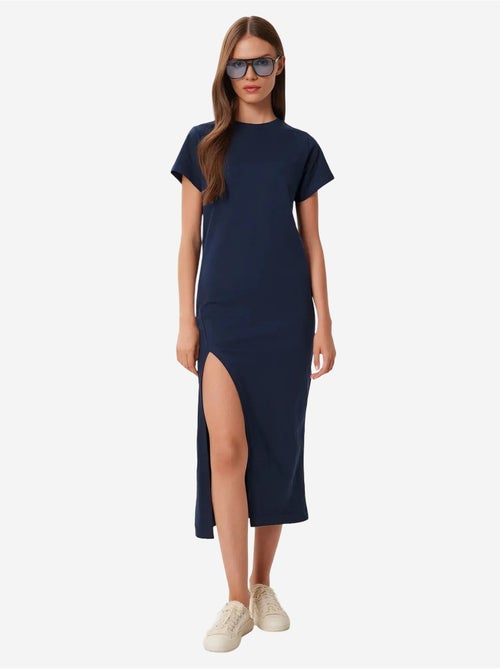 Slim-fit midi-jurk met zijsplit istanbul - Kiabi