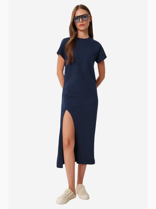 Slim-fit midi-jurk met zijsplit istanbul - Kiabi