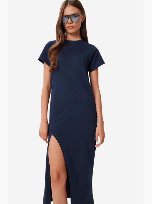 Slim-fit midi-jurk met zijsplit istanbul - Kiabi